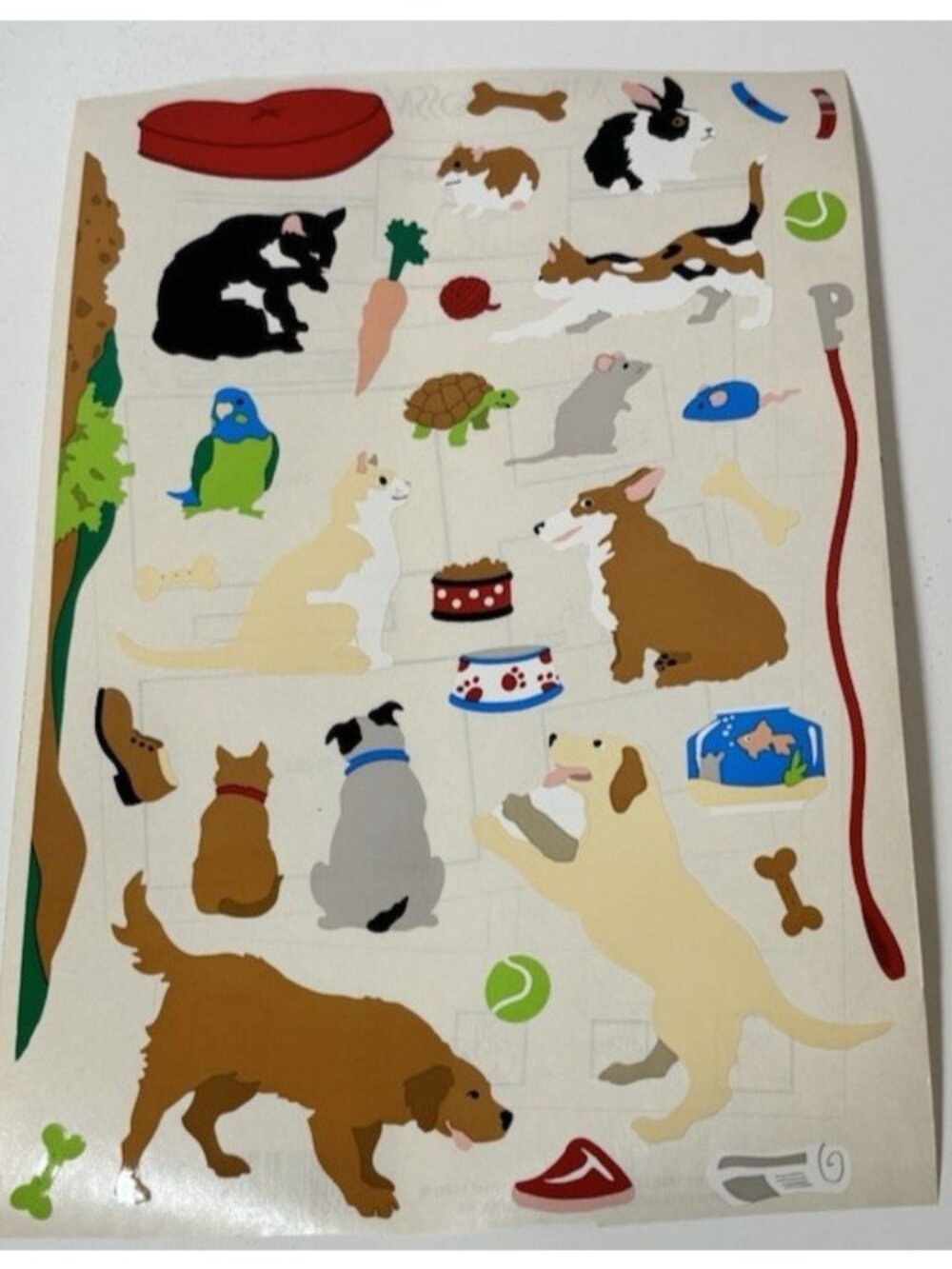 Mrs. Grossman's PETS Scrapbook Stickers Dogs Cats Parrot Bunny Mouse Treats 34pc